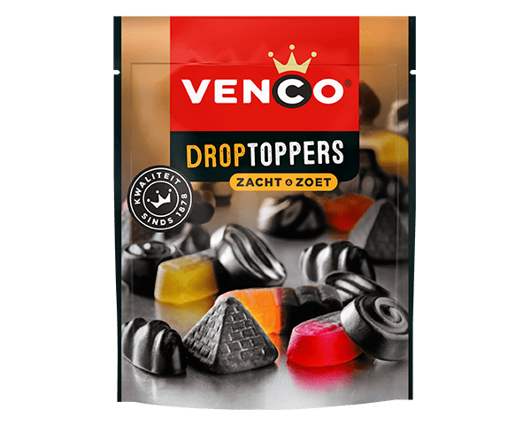 Venco Droptoppers Zacht Zoet 10x215gr Groothandel Compliment Nl