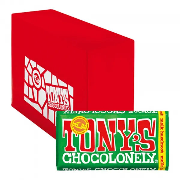 Tony’s Chocolonely Reep Melkchocolade Hazelnoot (15x 180gr)