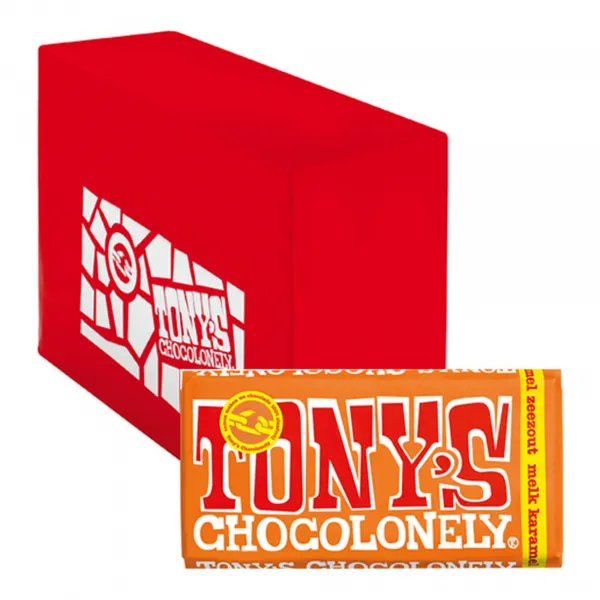 Tony’s Chocolonely Reep Melkchocolade Karamel & Zeezout (15x 180gr)