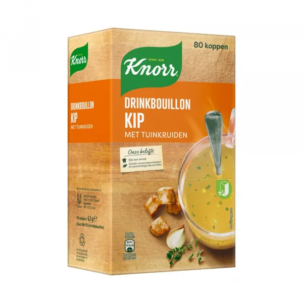 Knorr Drinkbouillon Kip Met Tuinkruiden (80 stuks)