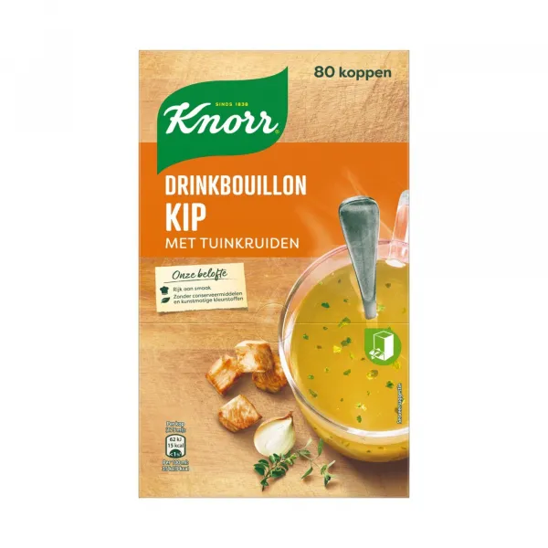 Knorr Drinkbouillon Kip Met Tuinkruiden (80 stuks)