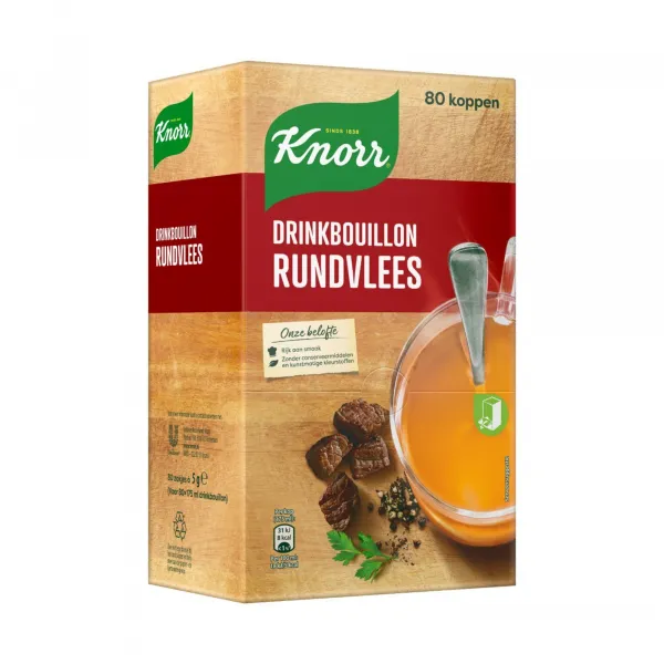 Knorr Drinkbouillon Rundvlees (80 stuks)