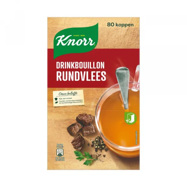 Knorr Drinkbouillon Rundvlees (80 stuks)