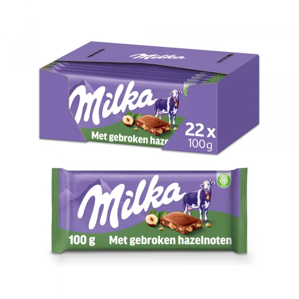 Milka Tablet Gebroken Noot (22x 100gr)