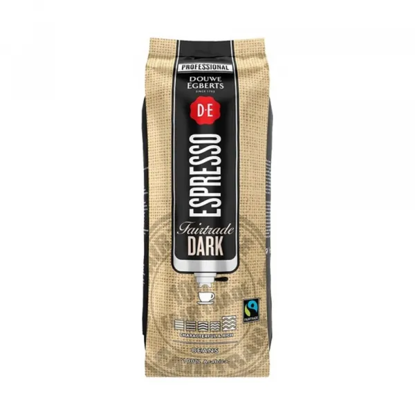 Douwe Egberts Espresso Bonen Fairtrade Dark (6x 1kg)