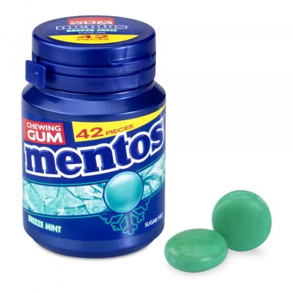 Mentos Gum Breezemint Bottle (6x 42 stuks)