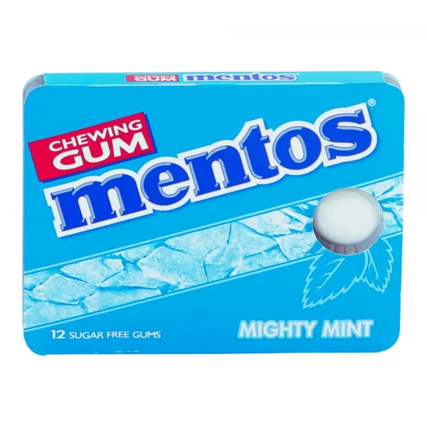 Mentos Gum Mighty Mint Blister (12 stuks)