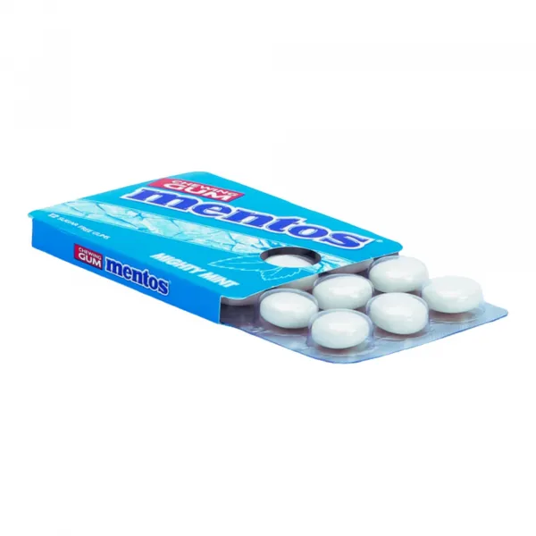 Mentos Gum Mighty Mint Blister (12 stuks)