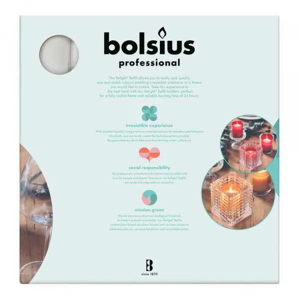 Bolsius relight navulling transparant (100 stuks)