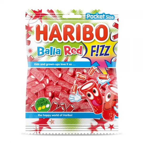 Haribo Balla Red FIZZ Zakje (28x70gr)