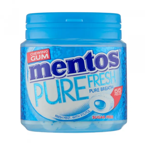 Mentos Gum Pure Freshmint Bottle (8x 50 stuks)