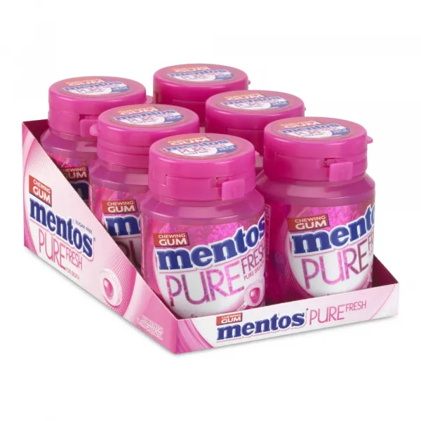 Mentos Gum Pure Fresh Bubblefresh pot (6x 30 stuks)