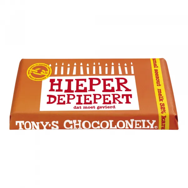 Tony’s Chocolonely Reep Melk Karamel Zeezout Gefeliciteerd (15x 180gr)