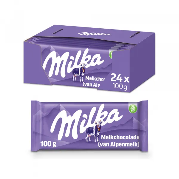 Milka Tablet Alpenmelk Chocolade (24x 100gr)