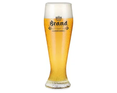 Branded shop beer glasses