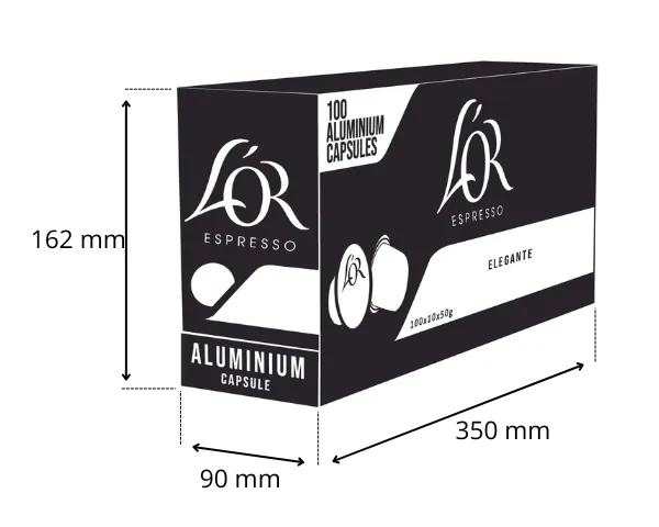 Café L'Or espresso Lungo Profondo 100 capsules 100 Stuk bij Bonnet Office  Supplies