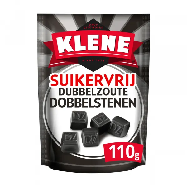 Klene Suikervrij Dubbelzoute Dobbelstenen Zakje (12x 110gr)