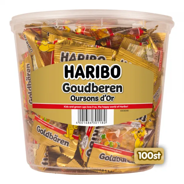 Haribo Goudberen Zakjes (100 stuks)