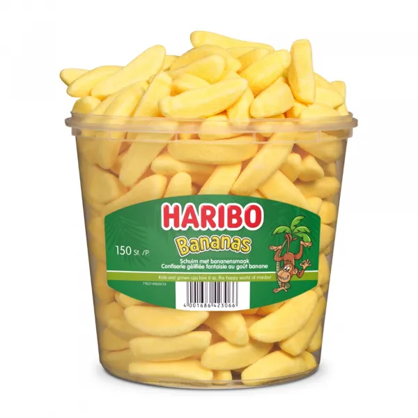 Haribo Schuim Bananen Gesuikerd (150 stuks)