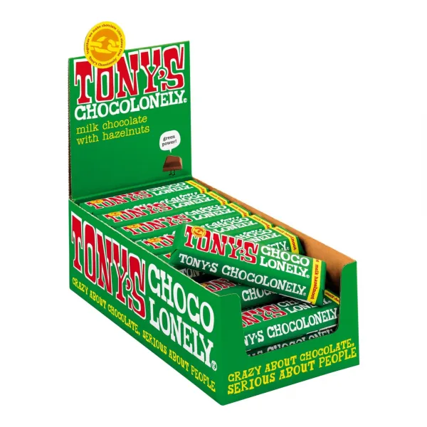 Tony’s Chocolonely Melkchocolade Hazelnoot (35x 47gr)