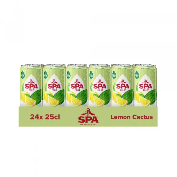 Spa Fruit Sparkling Lemon Cactus Blik (24x 25cl)