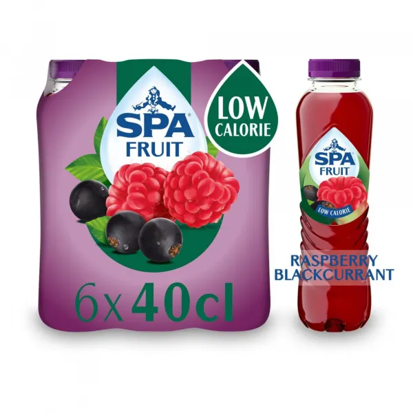 Spa Fruit Still Raspberry Blackcurrant (6x 400ml)