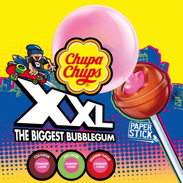 Chupa Chups XXL Lollie Met Bubblegum (25 stuks)