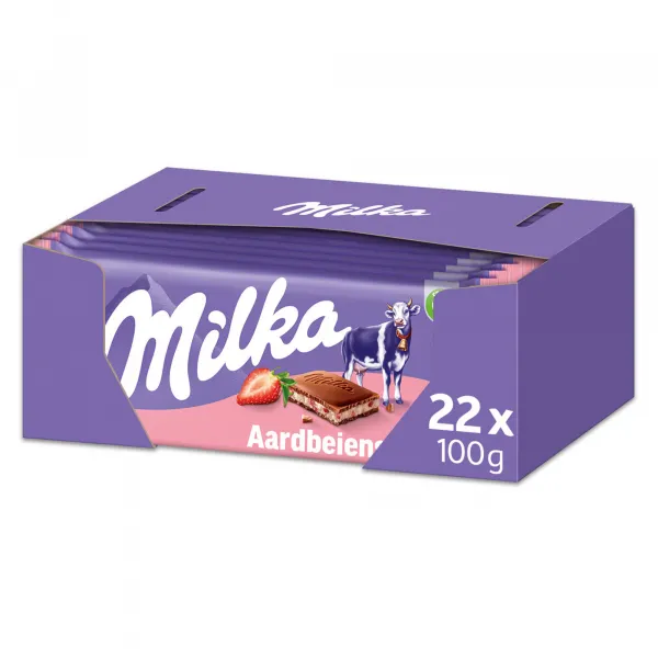 Milka Tablet Aardbei Yoghurt (22x 100gr)