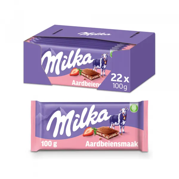 Milka Tablet Aardbei Yoghurt (22x 100gr)