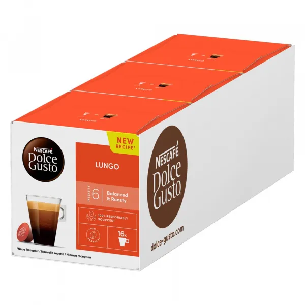 Nescafe Dolce Gusto Lungo (3x 16 cups)