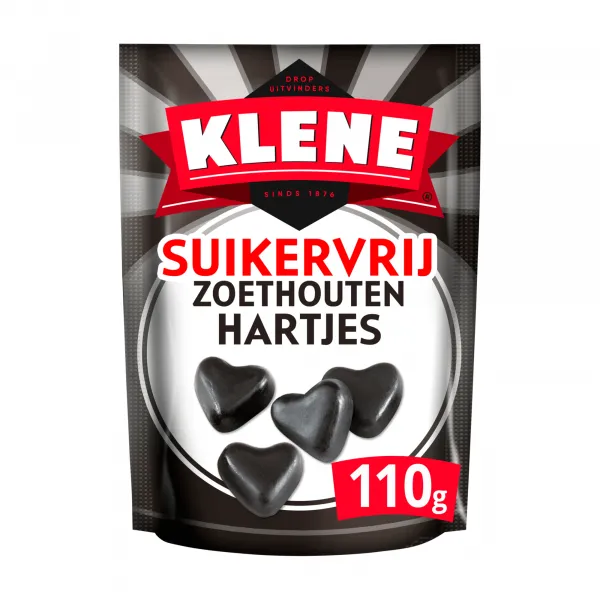 Klene Suikervrij Zoethouten Hartjes Zakje (12x 110gr)