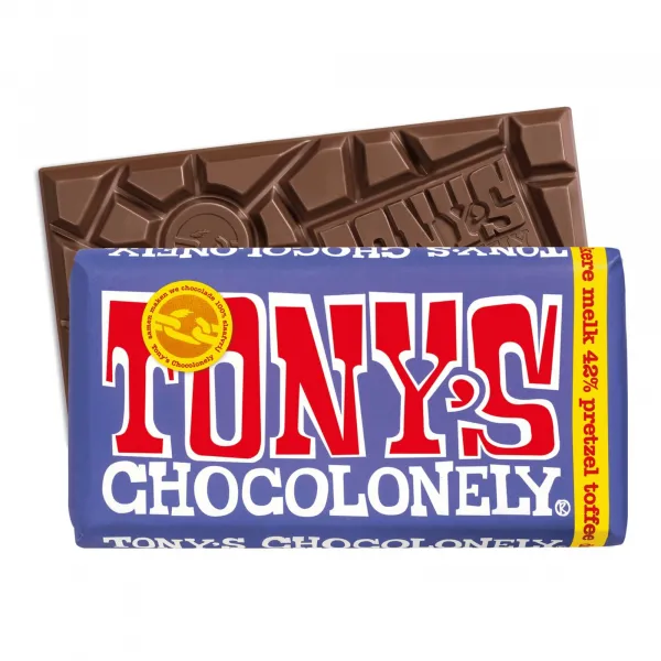 Tony’s Chocolonely Reep Donkere Melk Pretzel Toffee (15x 180gr)