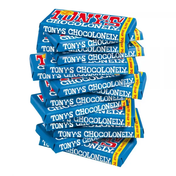 Tony’s Chocolonely Reep Pure Chocolade 70% (15x 180gr)