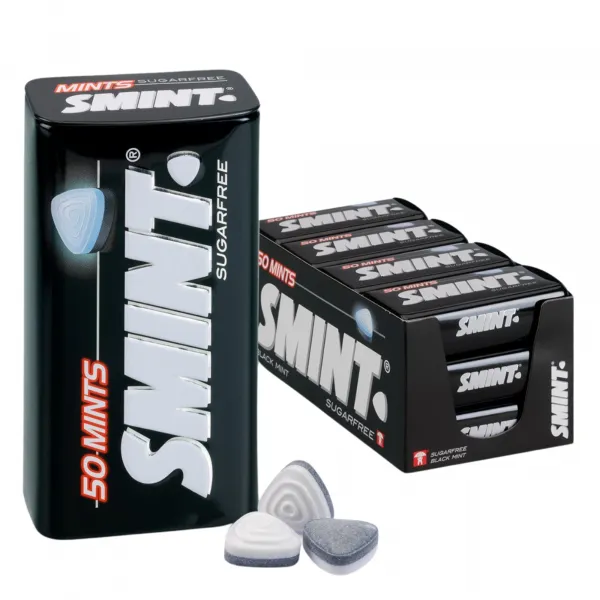 Smint XL Tin Blackmint (12x 50 stuks)