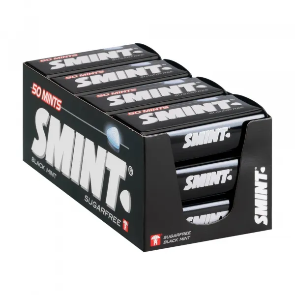 Smint XL Tin Blackmint (12x 50 stuks)