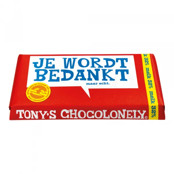 Tony’s Chocolonely Reep Melk Bedankt (15x 180gr)