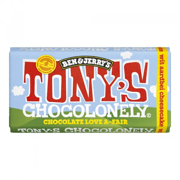 Tony’s Chocolonely Wit Strawberry Cheesecake (15x180gr)