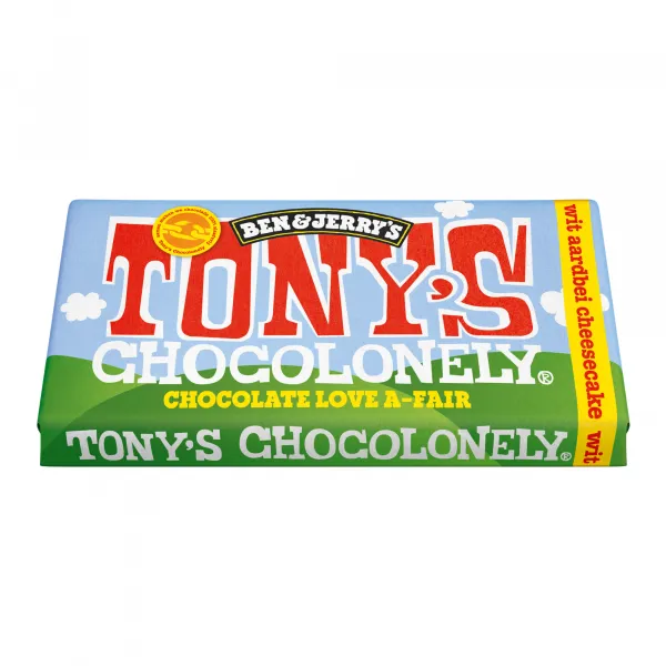 Tony’s Chocolonely Wit Strawberry Cheesecake (15x180gr)