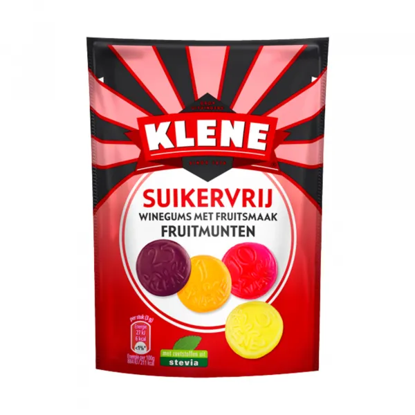 Klene Suikervrij Winegums Fruitmunten (12x 110gr)