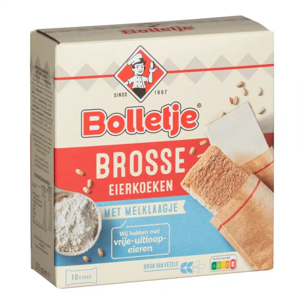 Bolletje Brosse Eierkoek Met Melklaagje (10x 15,5gr)