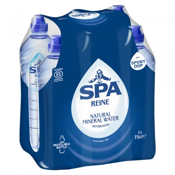 Spa Reine Blauw Sportdop Pet (6x 0.75 liter)