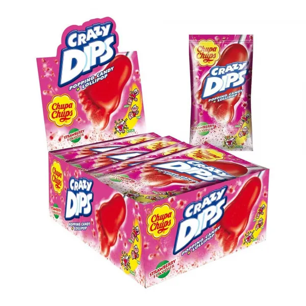 Chupa Crazy Dips Strawberry (24x 14gr)