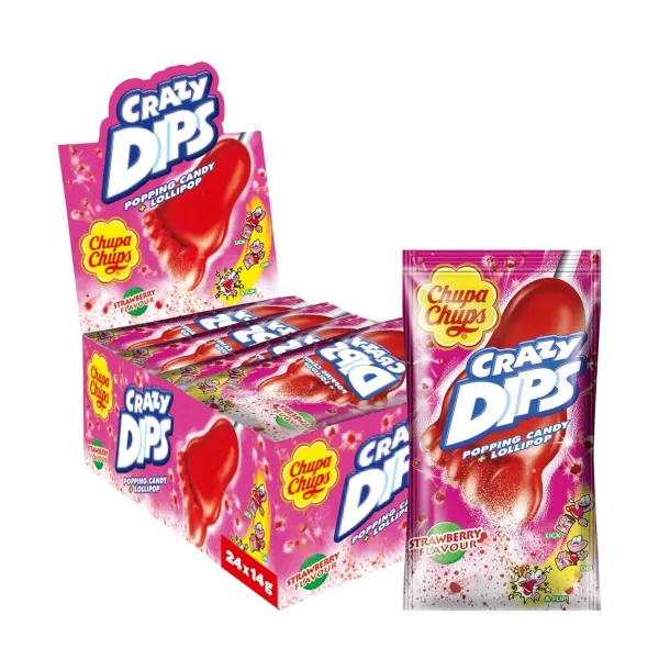 Chupa Crazy Dips Strawberry (24x 14gr)