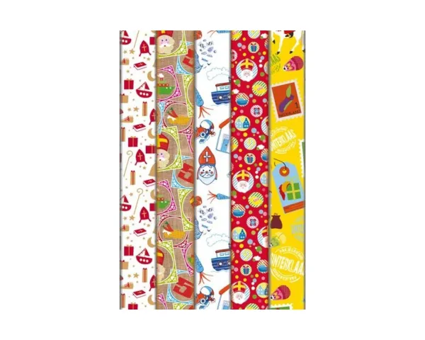 Cadeaupapier Sint 2024 – 46,5cm x 250cm doos (100 stuks)