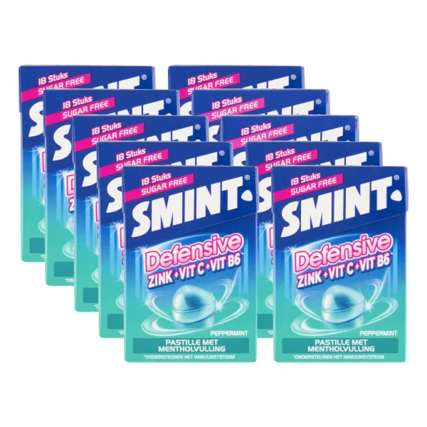 Smint Defensive Peppermint Doosje (10 x 18 stuks)