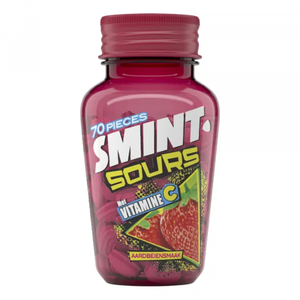 Smint Sours Aardbei Pot (6x 70 stuks)