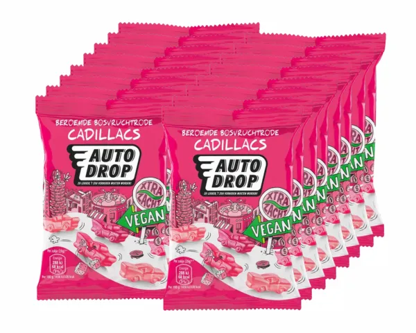 Autodrop Cadillacs zakjes Vegan (16x 20gr)