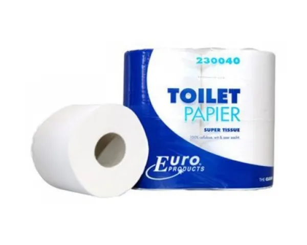 Euro Toiletpapier Super Tissue Wit 2 laags 10x4 rollen 400 vel