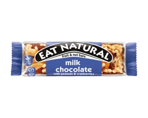 Eat Natural Melk Chocolade met Pinda's en Cranberries (12x 40gr)