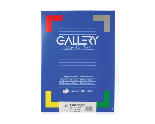 Gallery Witte Etiketten Ft 70x36 mm (b x h), rec